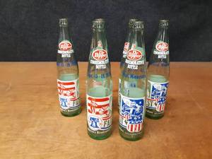 lot 606 image: Lot of (6) 1976 FarmFest Lake Crystal MN Dr Pepper Bottles - SHIPPING AVAILABLE