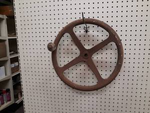 lot 678 image: Antique Cast Iron Steering Wheel - About 15-12 Diameter  - SHIPPING AVAILABLE
