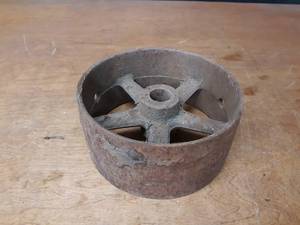 lot 683 image: Antique Tractor Belt Pulley - Measures about 9 Diameter x 4-12 Wide - NO SHIPPING