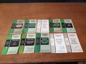 lot 695 image: Lot of (10) Vintage John Deere Operators Manuals - SHIPPING AVAILABLE