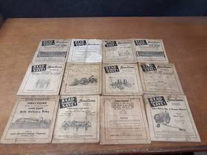 lot 713 image: Lot of (12) Early John Deere Manuals - SHIPPING AVAILABLE