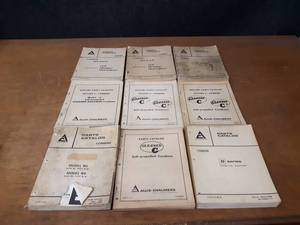lot 725 image: Lot of (9) Vintage Allis Chalmers Parts Catalogs and Dealers Parts Catalogs - SHIPPING AVAILABLE