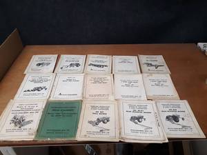 lot 731 image: Lot of (22) Vintage Allis Chalmers Operators Manuals and Parts Catalogs - SHIPPING AVAILABLE