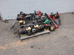 lot 74 image: (14) Gas Weed Trimmers and (4) Leaf Blowers  - NO SHIPPING