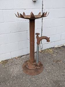 lot 108 image: Baker Well Pump Yard Art - Measures about 36 Tall x 18 Diameter - NO SHIPPING