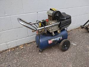 lot 119 image: 2HP Air Compressor - About 6 Gallon - Tested and Powers on - NO SHIPPING