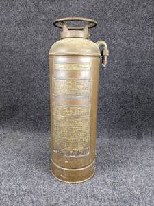 lot 166 image: Antique Fire Extinguisher - Copper and Brass - Flame-Out JN Johnson Co. Minneapolis MN - NO SHIPPING