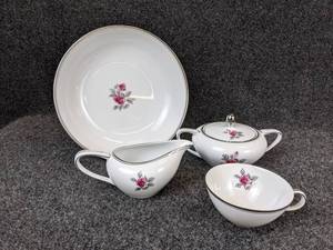 lot 244 image: Kimberly Fine China Company - Approx. 53 pc. Set of Rosemont Pattern - NO SHIPPING