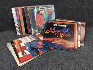 lot 250 image: Lot of (13) Vinyl Records and 3 Empty Record Sleeves - Neil Diamond, Tom Jones, Isaac Hayes, and More - SHIPPING AVAILABLE