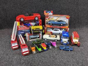 lot 280 image: Lot of Die Cast Cars and (2) Tonka Firetrucks - SHIPPING AVAILABLE