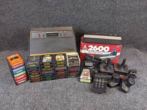 lot 591 image: Vintage ATARI Game Systems - 2400 & 2600 - with 38 Game Cartridges including the RARE E.T. Game - OODLES of Great Ones in Here - SHIPPING AVAILABLE