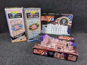 lot 621 image: Lot of (4) 3D Puzzles - SHIPPING AVAILABLE