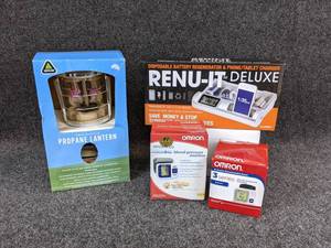 lot 668 image: Propane Lantern, (2) Blood Pressure Monitors, and Battery Charging Station  - SHIPPING AVAILABLE