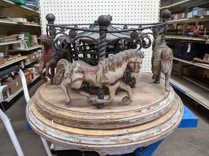 lot 682 image: Carousel Sculpture - Measures about 32 Diameter x 20 Tall - NO SHIPPING