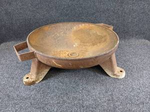 lot 686 image: Heavy Steel FirepitForge Measures about 20 Diameter x 8 tall - NO SHIPPING