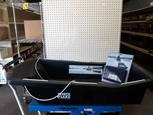 lot 48 image: NEW - White Lake - STURGEON SLED w Cover - 50 x 26 x 12 - SHIPPING AVAILABLE