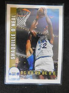 lot 13 image: 1992-93 Hoops Shaquille Oneal Rookie Card #442