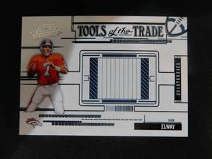 lot 34 image: 2005 Absolute Memorabilia Tools Of The Trade John Elway Serial #136150