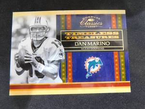 lot 37 image: 2008 Donruss Classics Timeless Treasures Dan Marino Serial #049100