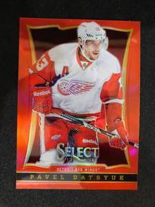 lot 44 image: 2013-14 Select Red Prizm Pavel Datsyuk #62 Serial #1535