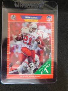 lot 60 image: 1989 Pro Set Barry Sanders Rookie Card #494