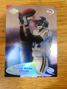 lot 63 image: 1998 Collectors Edge Odyssey Randy Moss Rookie Card #242 4th Quarter SP
