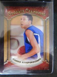 lot 65 image: 2014 Upper Deck Goodwin Champions Giannis Antetokounmpo Rookie Card #125