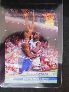 lot 69 image: 1992-93 Ultra Shaquille ONeal Rookie Card #328