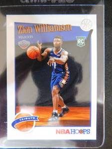 lot 70 image: 2019 NBA Hoops Zion Williamson Rookie Card #296