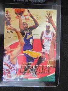 lot 73 image: 1997 Fleer All Rookie Kobe Bryant #50 Los Angeles Lakers