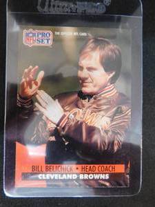 lot 90 image: 1991 Pro Set Bill Belichick Rookie Card #126