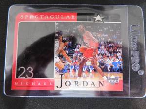 lot 99 image: 1998 Upper Deck Spectacular Stats Michael Jordan #28 RARE