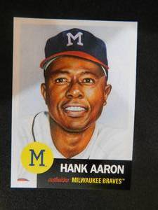 lot 105 image: 2018 Topps Living Set Hank Aaron #46