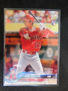lot 116 image: 2018 Topps Update Shohei Ohtani Rookie Card #US285