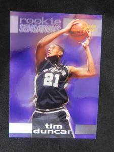 lot 138 image: 1997-98 Fleer Rookie Sensations Tim Duncan Rookie Card #6