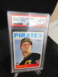 lot 152 image: PSA 8 2013 Topps Heritage High Number Gerrit Cole Rookie Card #H596