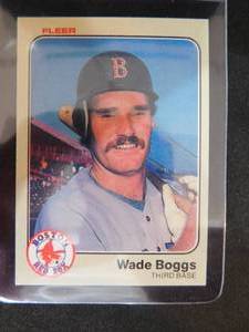 lot 158 image: 1983 Fleer Wade Boggs Rookie Card #179