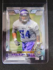 lot 166 image: 2015 Topps Chrome Refractor Eric Kendricks Rookie Card #181