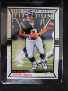 lot 169 image: 2002 Pacific Private Stock Red Drew Brees #83 Serial #208275