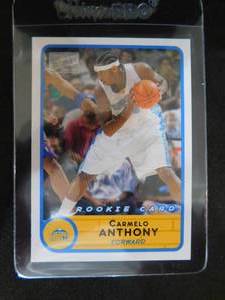 lot 176 image: 2003 Topps Bazooka Carmelo Anthony Rookie Card #240