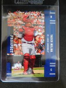 lot 185 image: 2005 Prestige Yadier Molina Prospect Card #152