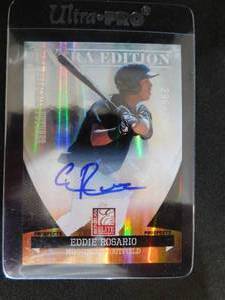 lot 186 image: 2011 Donruss Elite Autograph Eddie Rosario Rookie Card #186 Serial #296799