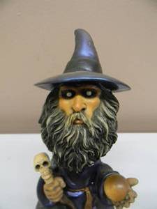 lot 5 image: VINTAGE Adams Apple Creations WIZARD BOBBLEHEAD - NICE - APPROX 7.5 - SEE PICTURES