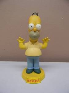 lot 16 image: VERY COOL HOMER SIMPSON BOBBLEHEAD - 2002 FOX PLAYMATES TOYS - APPROX 8 - SEE PICTURES