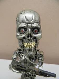 lot 26 image: RARE - NECA - TERMINATOR 2 ENDOSKELETON BOBBLEHEAD - APPROX 8 - SEE PICTURES