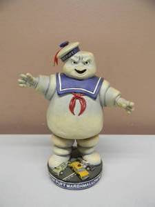 lot 31 image: VERY COOL - 2003 NECA STAY PUFT MARSHMELLOW MAN BOBBLEHEAD - APPROX 8 - SEE PICTURES