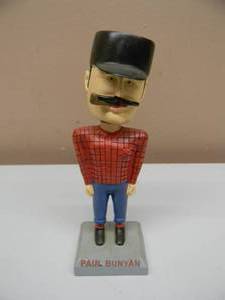 lot 45 image: RARE - PAUL BUNYAN BOBBLEHEAD - HAND PAINTED - APPROX 7 - SEE PICTURES