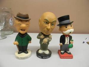 lot 67 image: VINTAGE FunKo MR MONOPOLY, DR EVIL & MR MAGOO - NICE - AWESOME - VERY COOL PIECES - SEE PICTURES