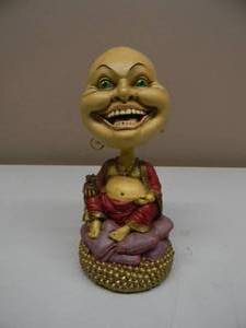 lot 76 image: VINTAGE RARE - ADAMS APPLE CREATIONS BUDDHA BOPPN HEAD - NICE - VERY COOL PIECE - SEE PICTURES