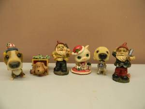 lot 82 image: VINTAGE SET OF 6 BOBBLEHEADS - NICE - SEE PICTURES